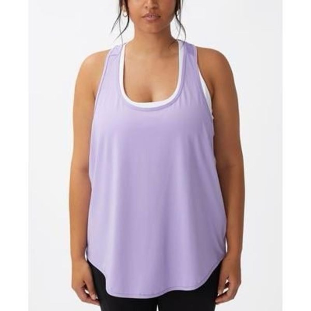 COTTON on Women S Active Training Tank Top Purple Size 14W